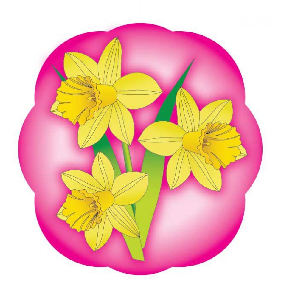 Стенд Держатель под магнит Цветы на розовом фоне